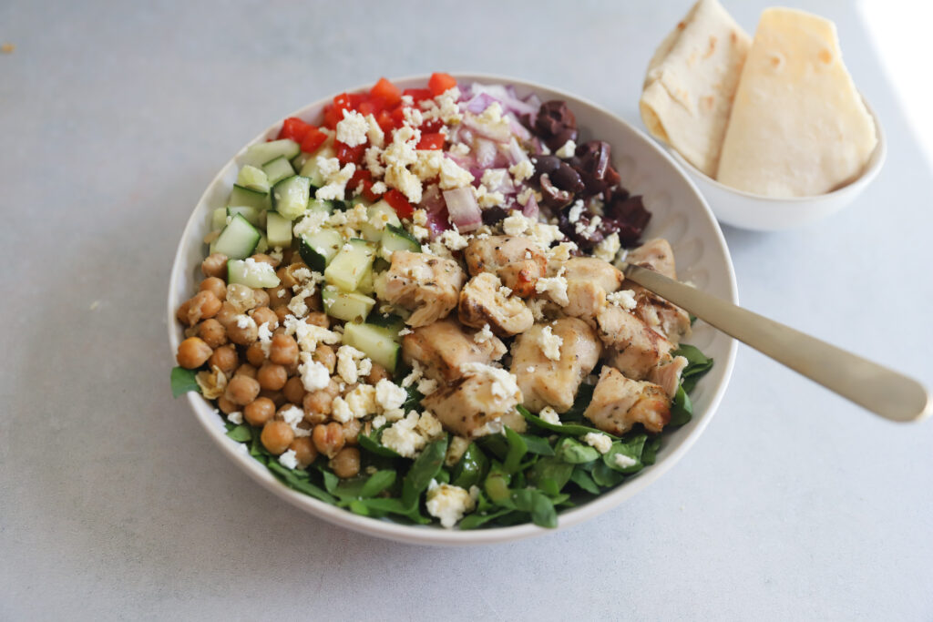 Easy Greek Mediterranean Chicken Bowl - TrainerKelli